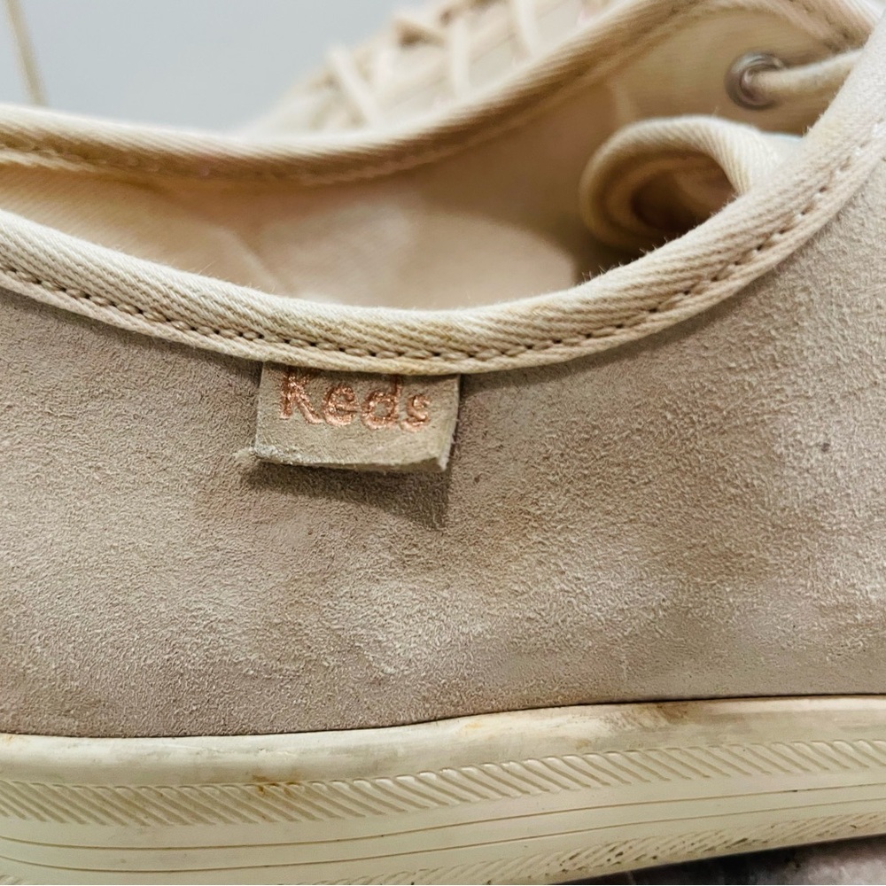 Keds Kickstart Womens 8.5 shoes beige taupe Suede Lace Up Athleisure Sneakers - Picture 10 of 14